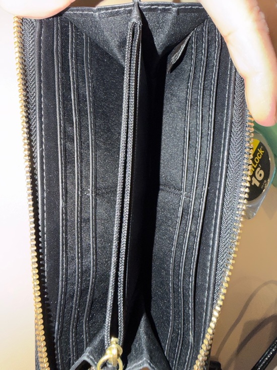 COACH POPPY Italian Calfskin Leather Slim L-zip Wallet w/Brass - style 46070 - Picture 14 of 15